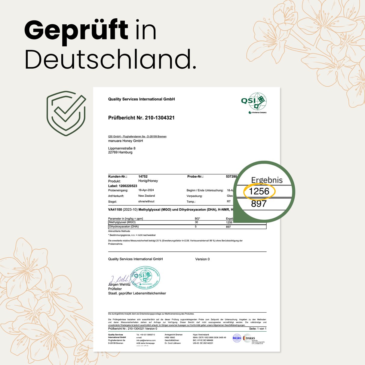 Premium Manuka-Honig MGO 1200+ im lichtundurchlässigen Glas