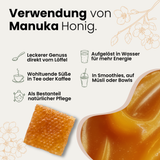 Premium Manuka-Honig MGO 1200+ im lichtundurchlässigen Glas